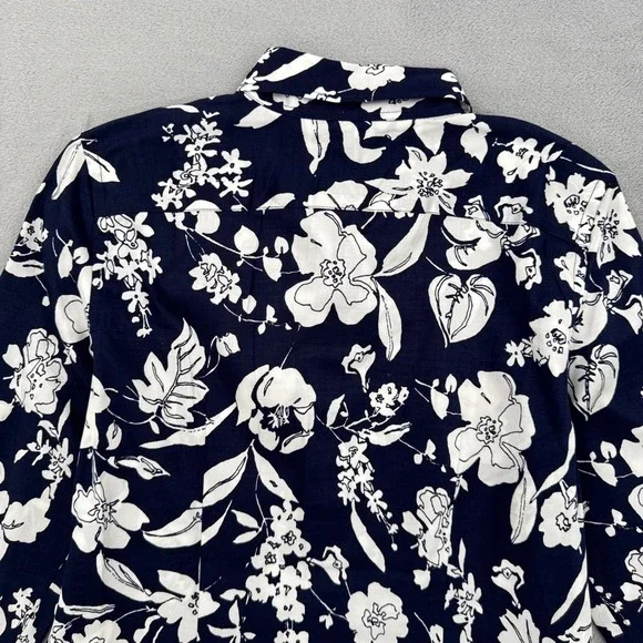 Lauren Ralph Lauren Slim Fit Floral Stretch Cotton Button Down Shirt Women's 4 - Picture 6 of 13